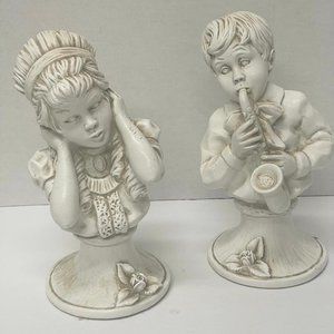 VTG. 1971 HOME INTERIORS & Gifts Boy & Girl V. Kendrick Universal Statue Rare